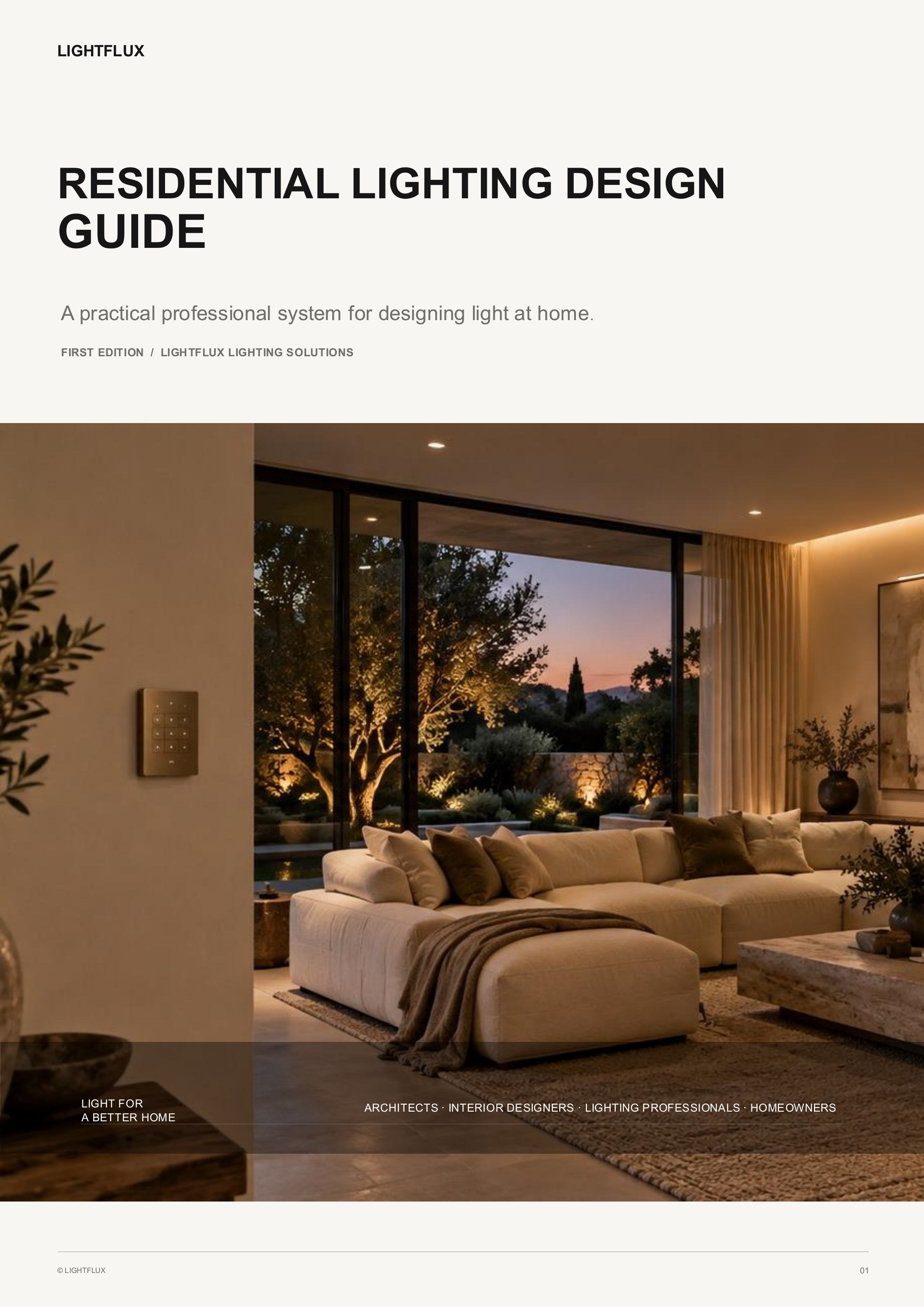 LIGHTFLUX Residential Lighting Design Guide cover